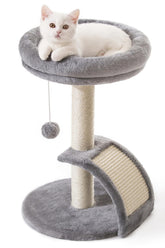 Goozii round cat tower bed offers a cozy perch for small cats to nap.