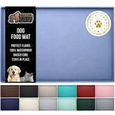 Gorilla Grip almohadilla alimento para mascotas azul protege el piso durante las comidas