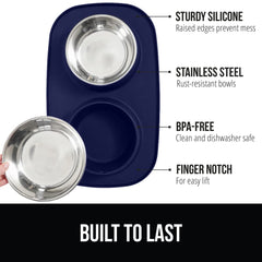 GORILLA GRIP bowls stainless steel 1 cup designed for small portions.