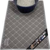 GORILLA GRIP cat litter mat top view shows litter capture for cleaner floors.