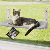 GORILLA GRIP cat window perch with six suction cups for secure window mounting.