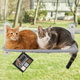 GORILLA GRIP cat window perch mounted with six suction cups for secure lounging.