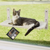 GORILLA GRIP Cat Window Perch front view shows secure grip with six suction cups.
