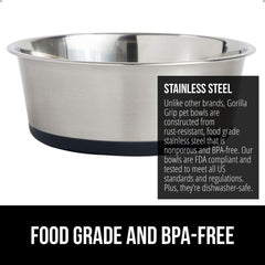 Gorilla Grip dishwasher-safe bowls ready for easy cleaning after meals.