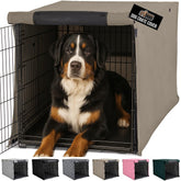 Gorilla Grip dog crate cover front view; fits 48-inch crates and boosts privacy.