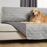 GORILLA GRIP waterproof dog bed cover 82x102 front view; slip-resistant grip dots prevent shifting.