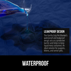 Gorilla Grip waterproof bed cover showing waterproof layer to contain liquids.