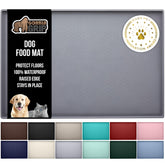 GORILLA GRIP waterproof mat 28x18 gray with raised edges to contain spills.