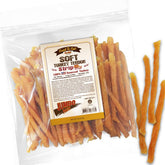 Gootoe Soft Turkey Tendon Stirip with Pumpkin bag front highlights USA-sourced ingredients for a tasty chew