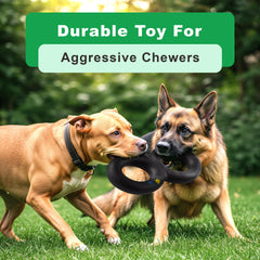 Goughnuts tug toy close-up of robust rubber resisting heavy chewing