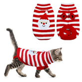 GOYOSWA cat Christmas sweater front view, festive warmth for holiday photos.