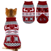 GOYOSWA cat dog Christmas sweater shows reindeer pattern for festive photoshoots
