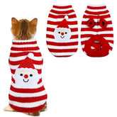 Goyoswa Santa embroidery on cat and dog Christmas sweater for a festive look.