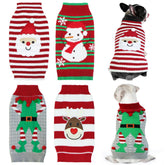 GOYOSWA Santa-pattern dog sweater for warm holiday photo moments.