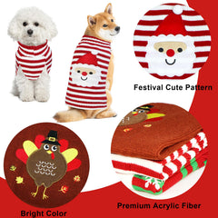 GOYOSWA dog sweater sizes guide showing four size options for a perfect fit