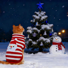 Goyoswa winter knit sweater with soft fabric keeps pets warm.
