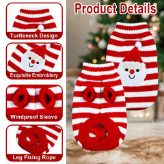 GOYOSWA Santa cat sweater fabric close-up shows soft premium acrylic