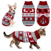 GOYOSWA suéter navideño para gato y perro, vista frontal, ideal para fotos festivas