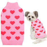 GOYOSWA suéter para perros con corazones rosas, perfecto para San Valentín