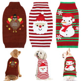 GOYOSWA turkey dog sweater worn for festive Thanksgiving warmth and cute photos