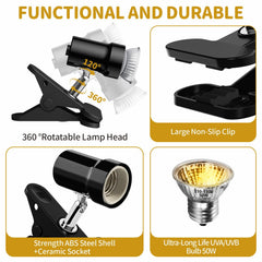 GOZILLA 50W UVB bulb providing UVA/UVB for vitality and calcium use