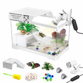 GOZILLA mini turtle tank kit with lid, compact setup for small habitats.