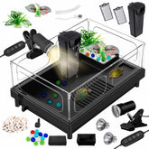 GOZILLA turtle tank kit front view shows all-in-one setup for quick turtle housing
