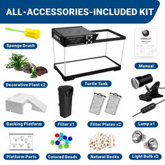 GOZILLA turtle tank kit filter maintains clean water with simple upkeep