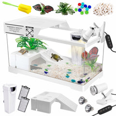 GOZILLA turtle tank kit front view, durable setup for a small reptile habitat
