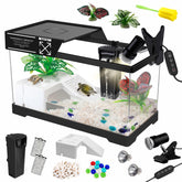 GOZILLA turtle tank kit front view for easy viewing and compact habitat