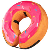 Grand Line Donut Inflatable Collar pink closeup highlights soft fabric for gentle recovery