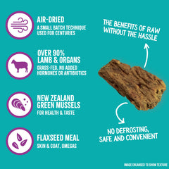 Grandma Mae's RawTernative air-dried texture shows nutrient-preserving, convenient feeding.
