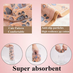 Grddaef blanket paw-print design enhances pet engagement and cozy napping.