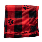 GreaterGood buffalo paws blanket close-up shows ultra-soft fleece for cozy naps.