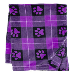 GreaterGood pet blanket ultra-soft fleece for cozy naps in crates and on sofas.