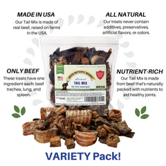 Green Butterfly Brands Tail Mix beef spleen bites perfect for high-protein rewards.