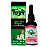 Green Planet Hemp pet oil bottle supports daily calm and mobility