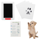 Green Pollywog clean-touch inkpad front view with large imprint area for paw prints.
