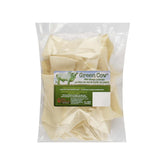 GreenCow Rawhide Chips bag 1lb—long-lasting chew for dogs' dental health and enrichment.