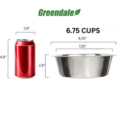 Greendale 4-pack stainless steel dog bowls front view ideal for meals