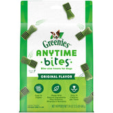 Greenies Anytime Bites original 24oz bag – close-up of tiny chewy treats ideal for training rewards.