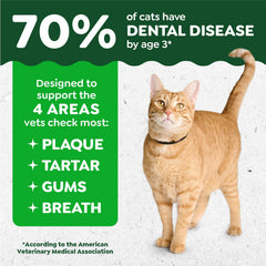 Greenies dental treats gumline-clean design demonstrates brushing-like action