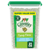 Greenies feline dental treats packaging shows a convenient daily routine starter