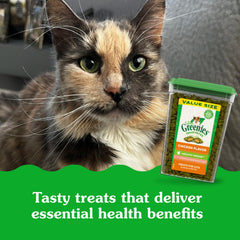 Greenies Feline Smartbites digestion-support formula enhances gut-friendly chewing.