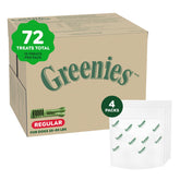 Greenies Original dental dog treats pack front promotes clean teeth and fresh breath.