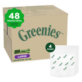 Greenies Original Large Dental Treats pack front supporting dental health with a tasty chew