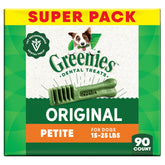 Greenies Original Petite dental dog treats 54oz pack supports oral hygiene