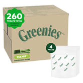Greenies Original Teenie packaging image shows a 4x65-pack for small-breed dogs