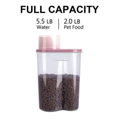 GreenJoy 2-pack pet food storage dish bowl enables easy feeding setup