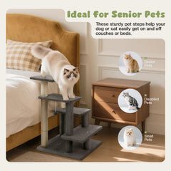 GreenPetopia cat stairs with sisal posts provide claw-sharpening options during climbs.